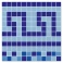 Dekor Mosaik Klinker Aqua Blå Blank 33x33 cm Preview